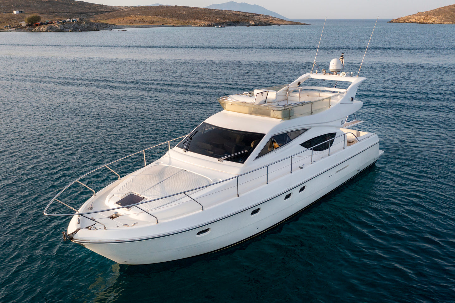 FERRETTI luxury yacht charter Mykonos Greece