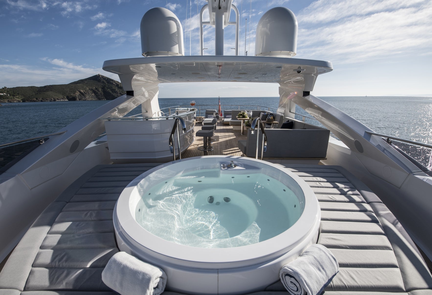 Mega yacht Charter with hot tub south of France